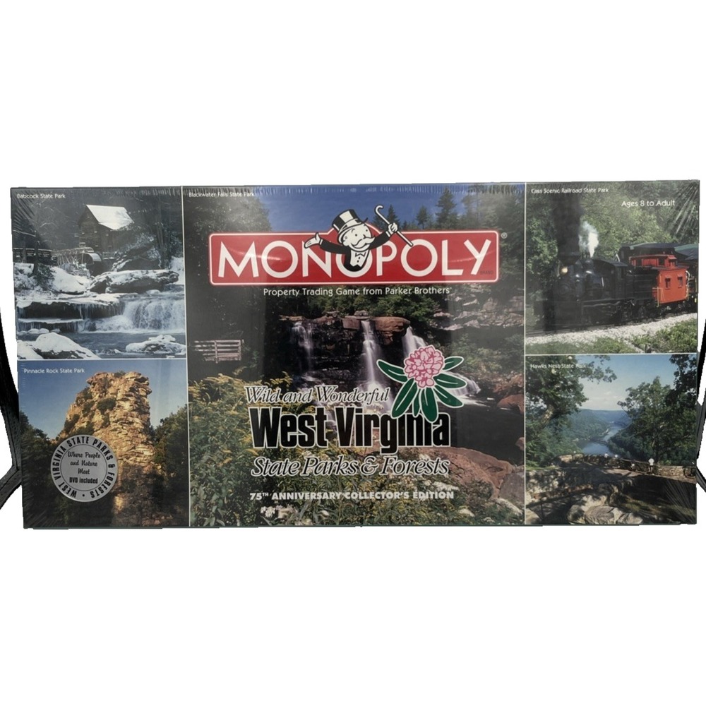 Monopoly West Virginia Wild & Wonderful State Parks & Forests Game - NEW SEALED